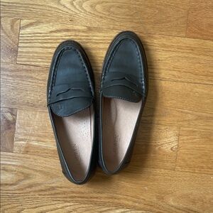 Black Leather Loafers